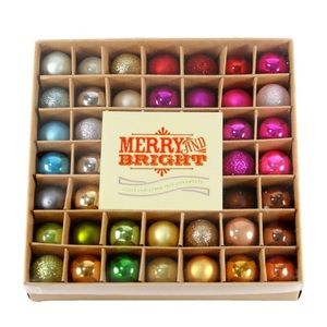 NIB CODY FOSTER Merry and Bright Glass Christmas Ornaments